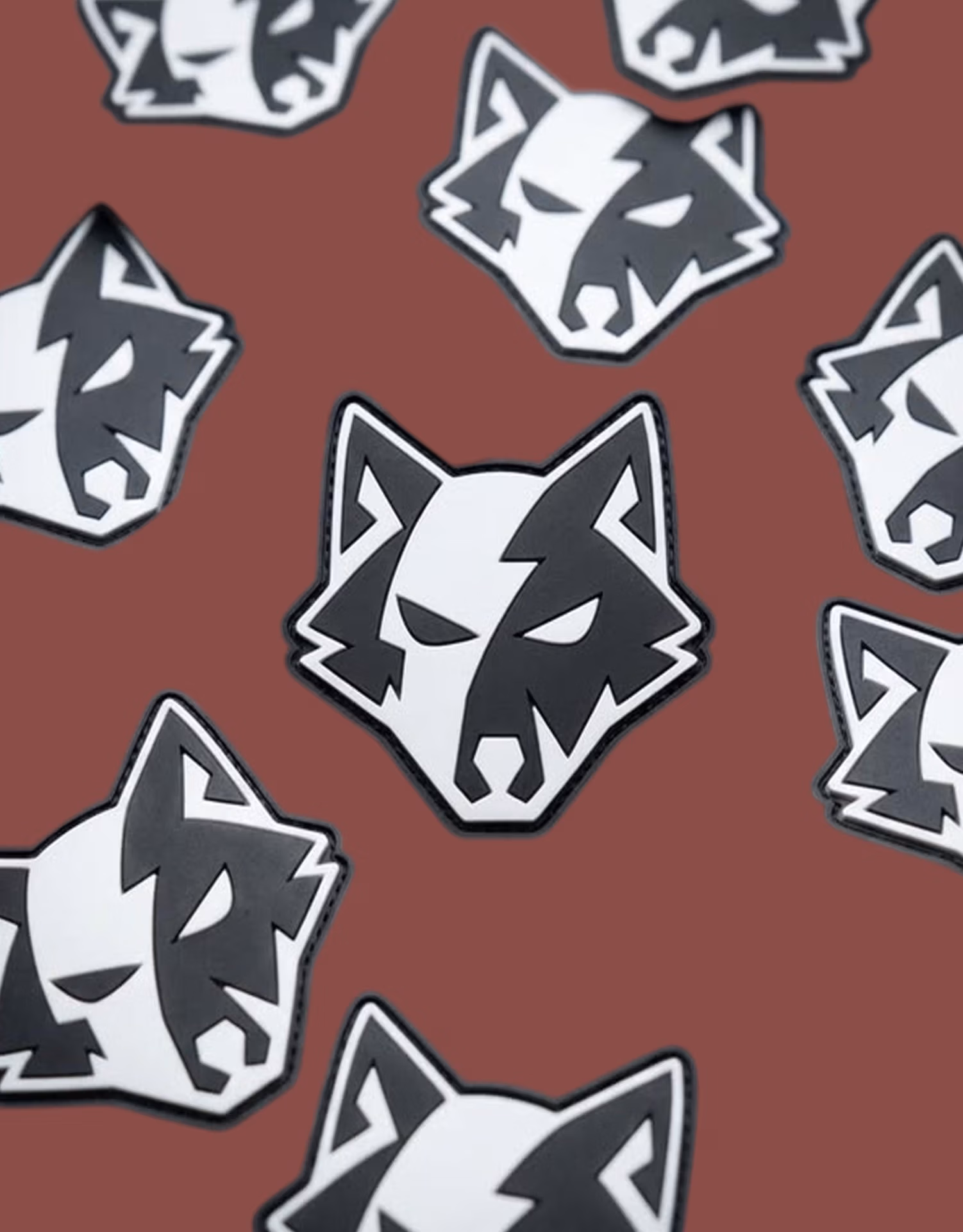 Wolf Iron-On PVC Patch Backing